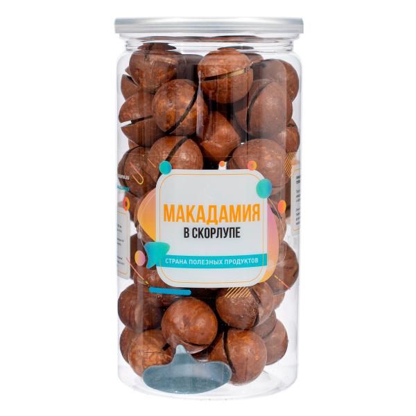 Орех Макадамия в скорлупе, банка, 450 гр.