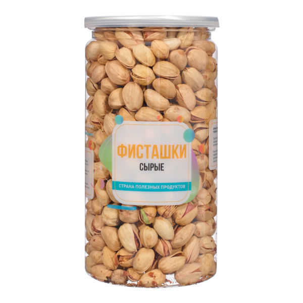 Фисташки сырые, банка, 450 гр.