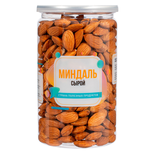 Миндаль сырой, банка, 500 гр.