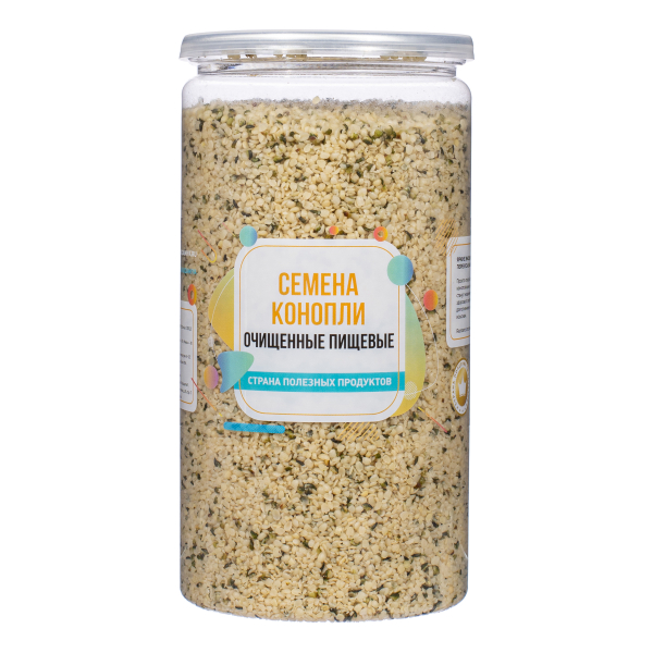 Семена конопли очищенные пищевые, банка, 550 гр.
