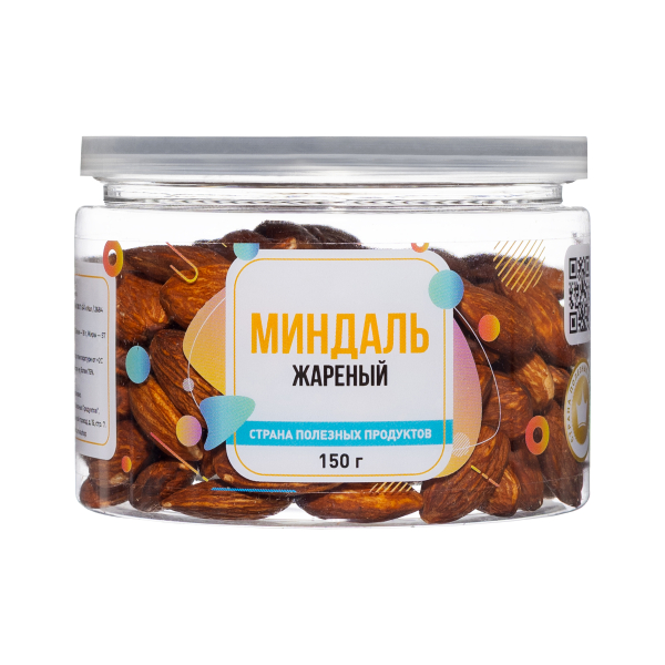 Миндаль жареный, банка, 150 гр.