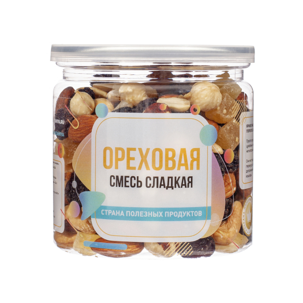 Ореховая смесь сладкая, банка, 250 гр.