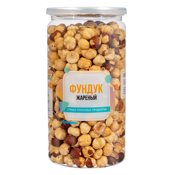 Фундук жареный, банка, 500 гр.