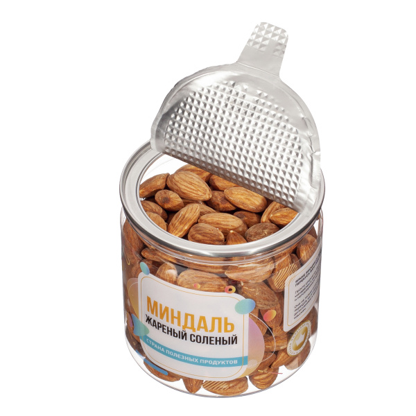 Миндаль жареный соленый, банка, 250 гр.