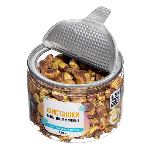 Фисташки очищенные жареные, банка, 150 гр.