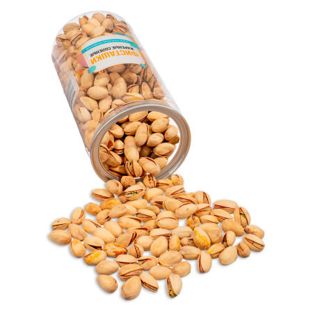 Фисташки жареные соленые, банка, 450 гр.