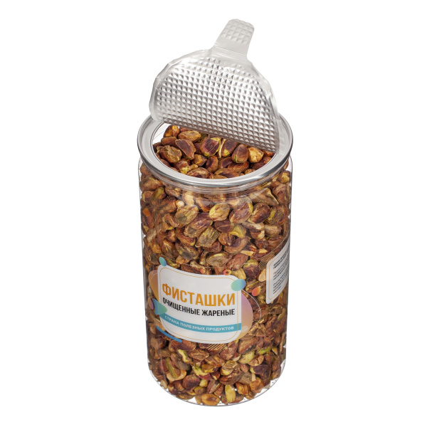 Фисташки очищенные жареные, банка, 500 гр.