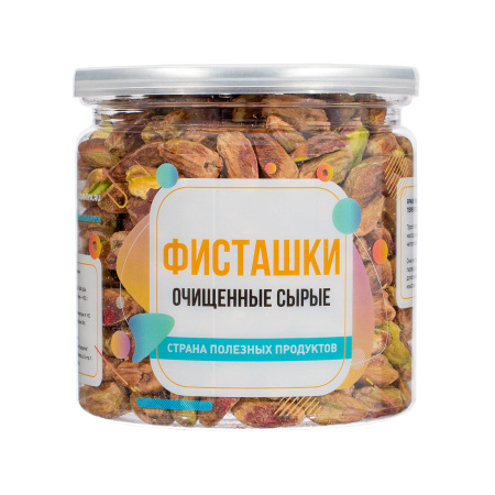 Фисташки очищенные сырые, банка, 250 гр.