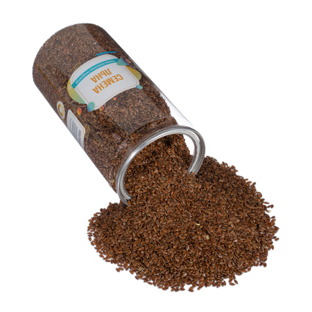 Семена льна, банка, 600 гр.