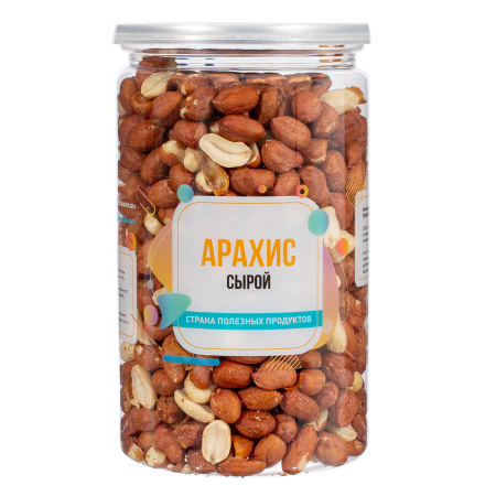 Арахис сырой крупный, банка, 500 гр.