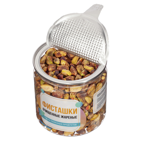 Фисташки очищенные жареные, банка, 250 гр.