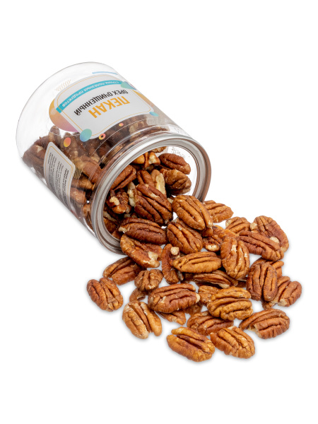 Пекан очищенный сырой, банка, 250 гр.
