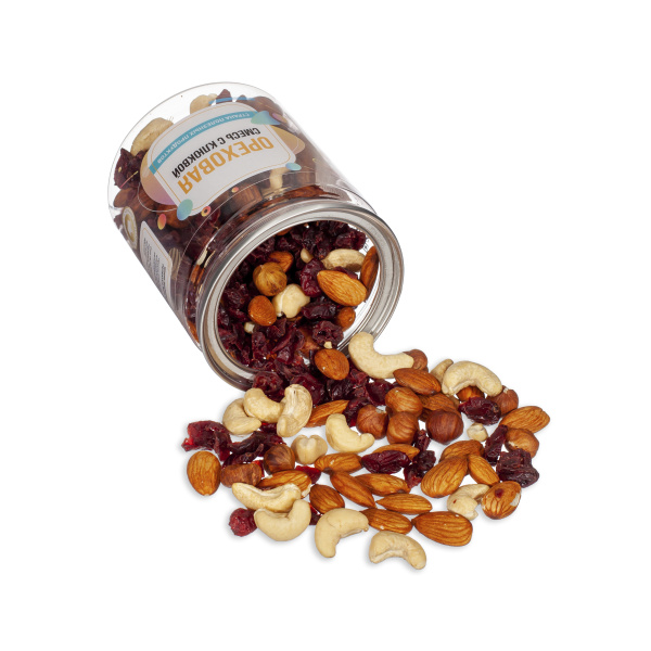 Ореховая смесь с клюквой, банка, 250 гр.
