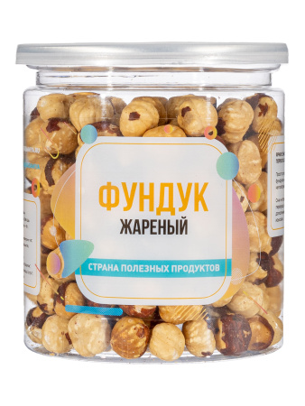 Фундук жареный, банка, 250 гр.