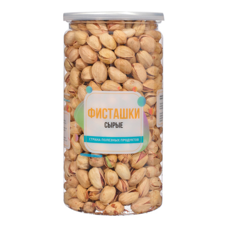 Фисташки сырые, банка, 450 гр.