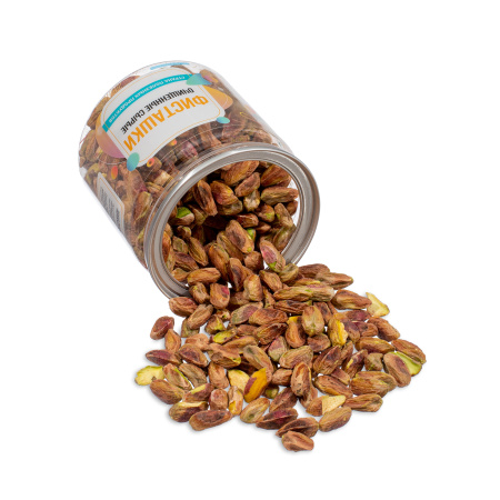 Фисташки очищенные сырые, банка, 250 гр.