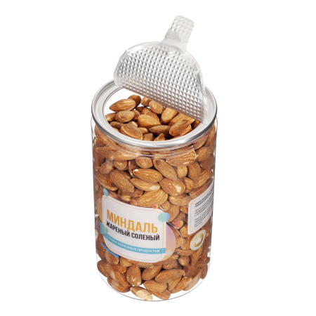 Миндаль жареный соленый, банка, 500 гр.
