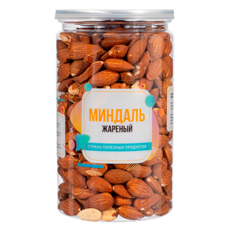 Миндаль жареный, банка, 500 гр.