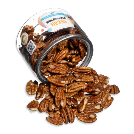 Пекан очищенный сырой, банка, 150 гр.