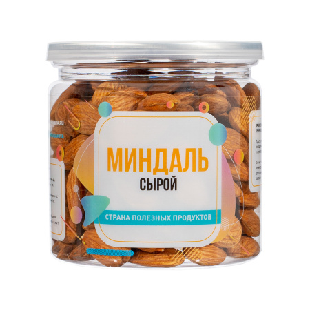 Миндаль сырой, банка, 250 гр.